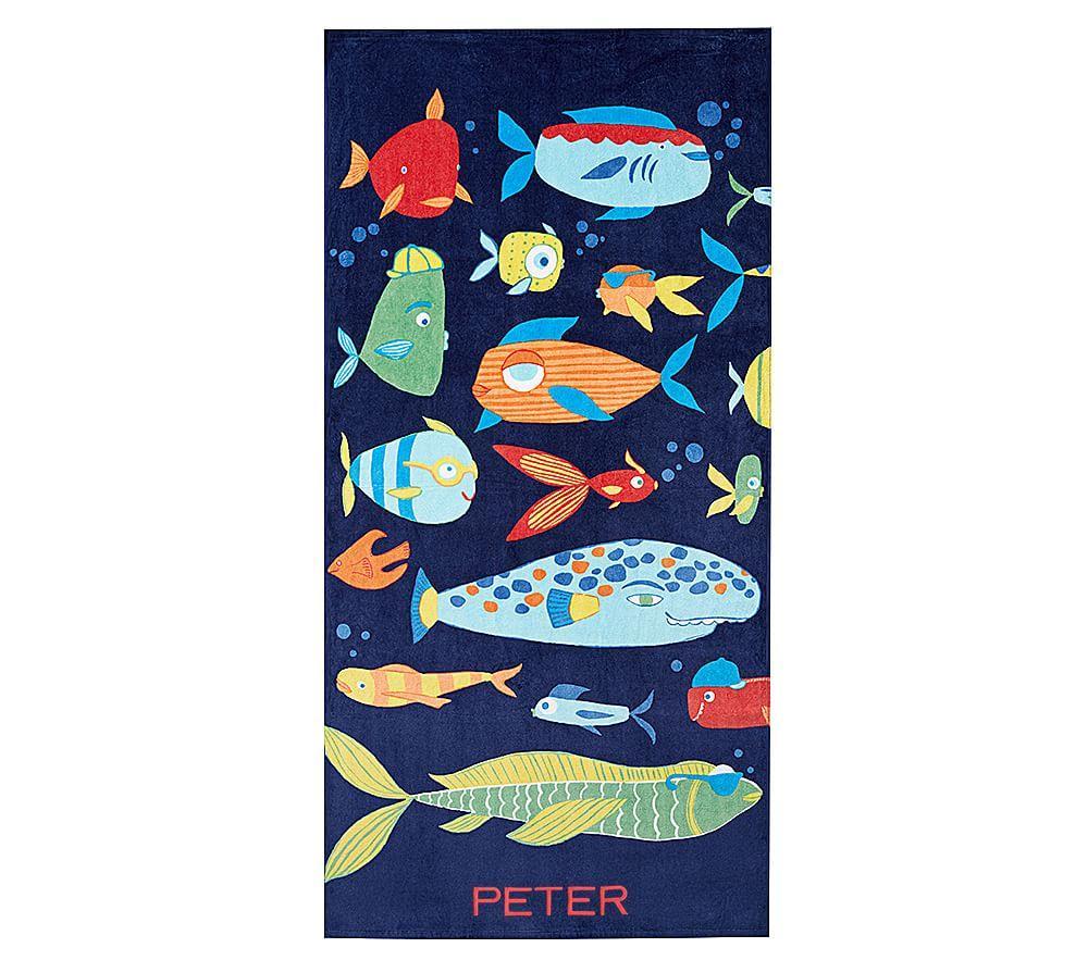Funny Fish Beach Towel